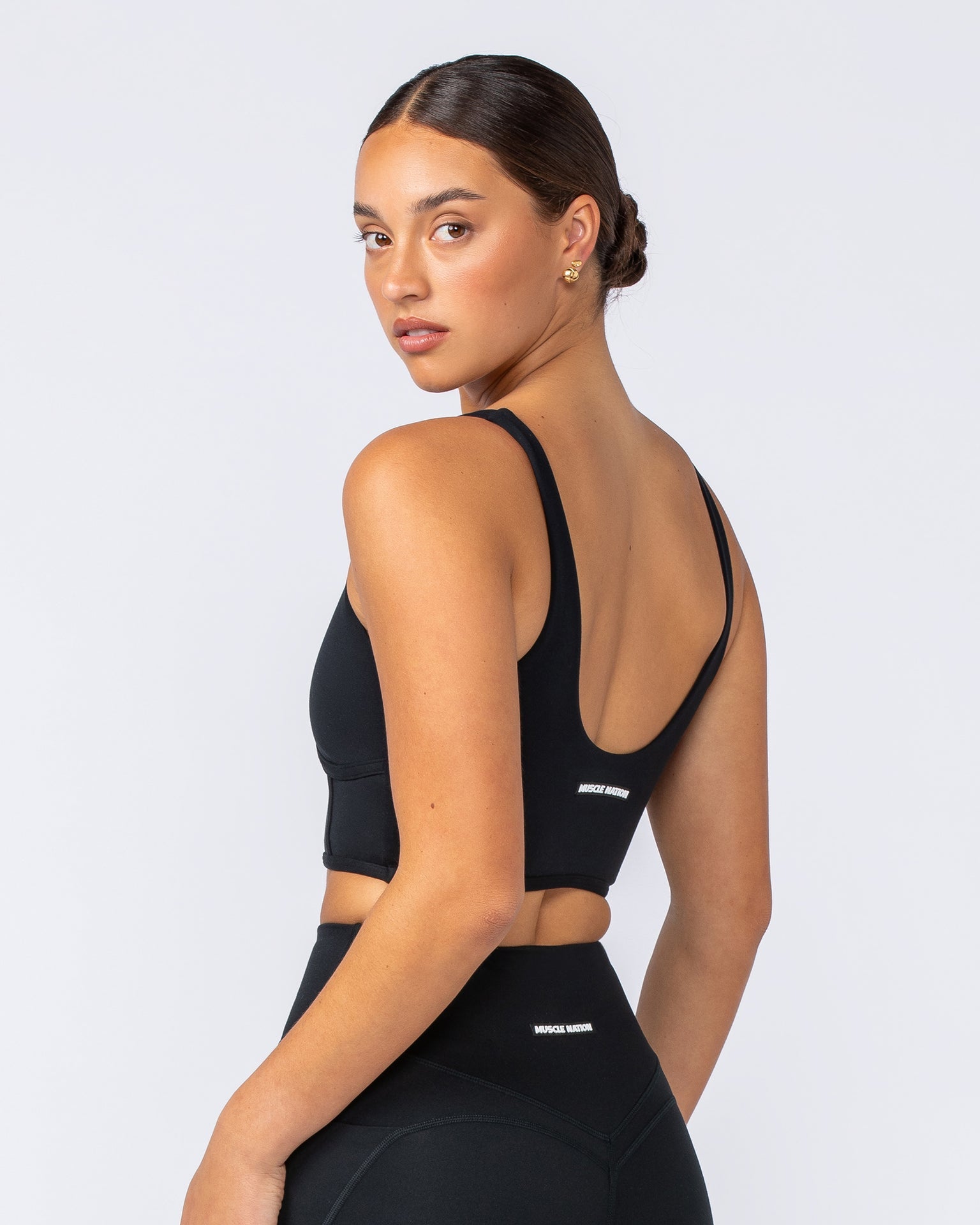 Muscle Nation Sports Bras Limitless Longline Bra - Black