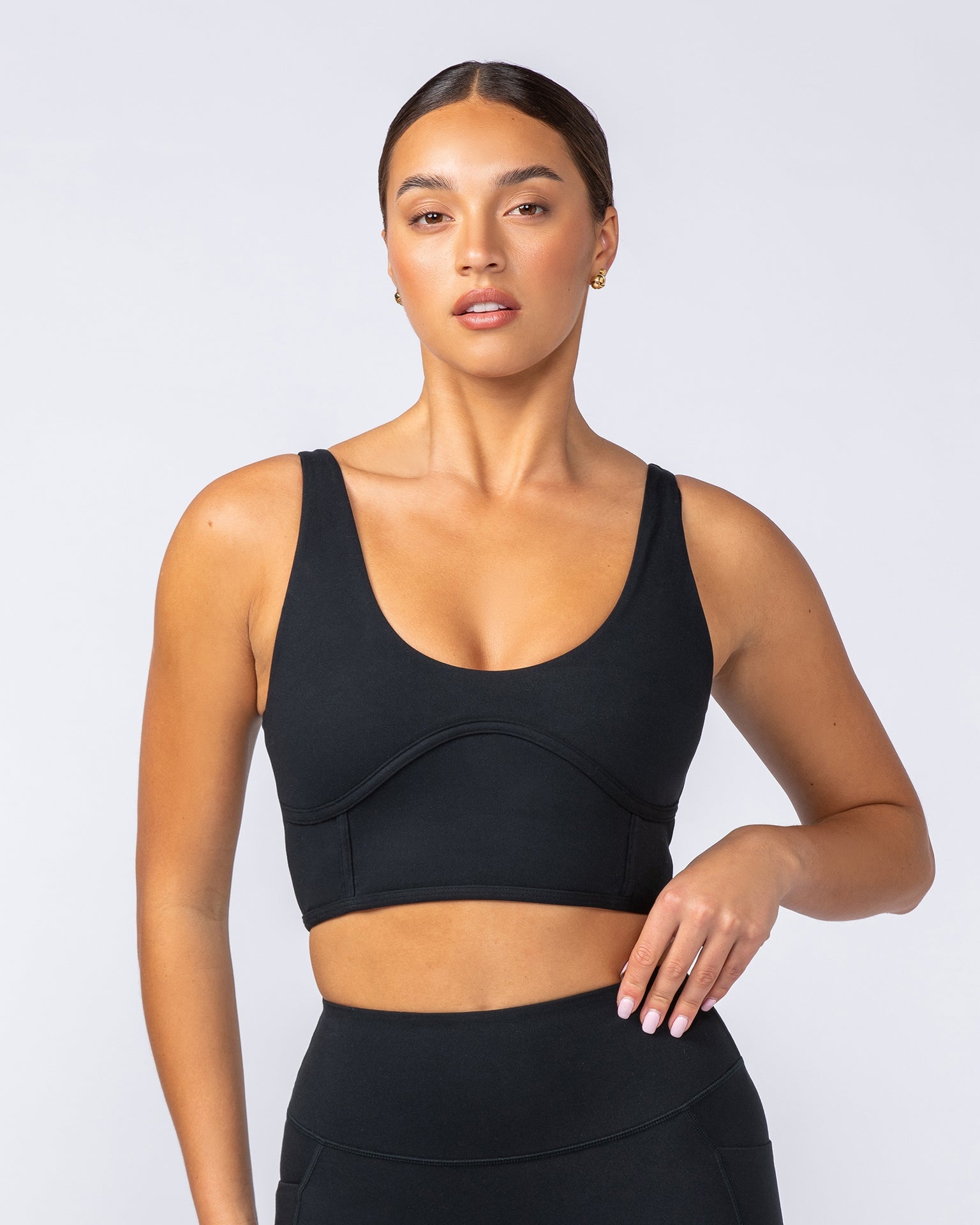 Muscle Nation Sports Bras Limitless Longline Bra - Black