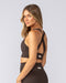 Muscle Nation Sports Bras Lover Longline Rib Bra - Cocoa