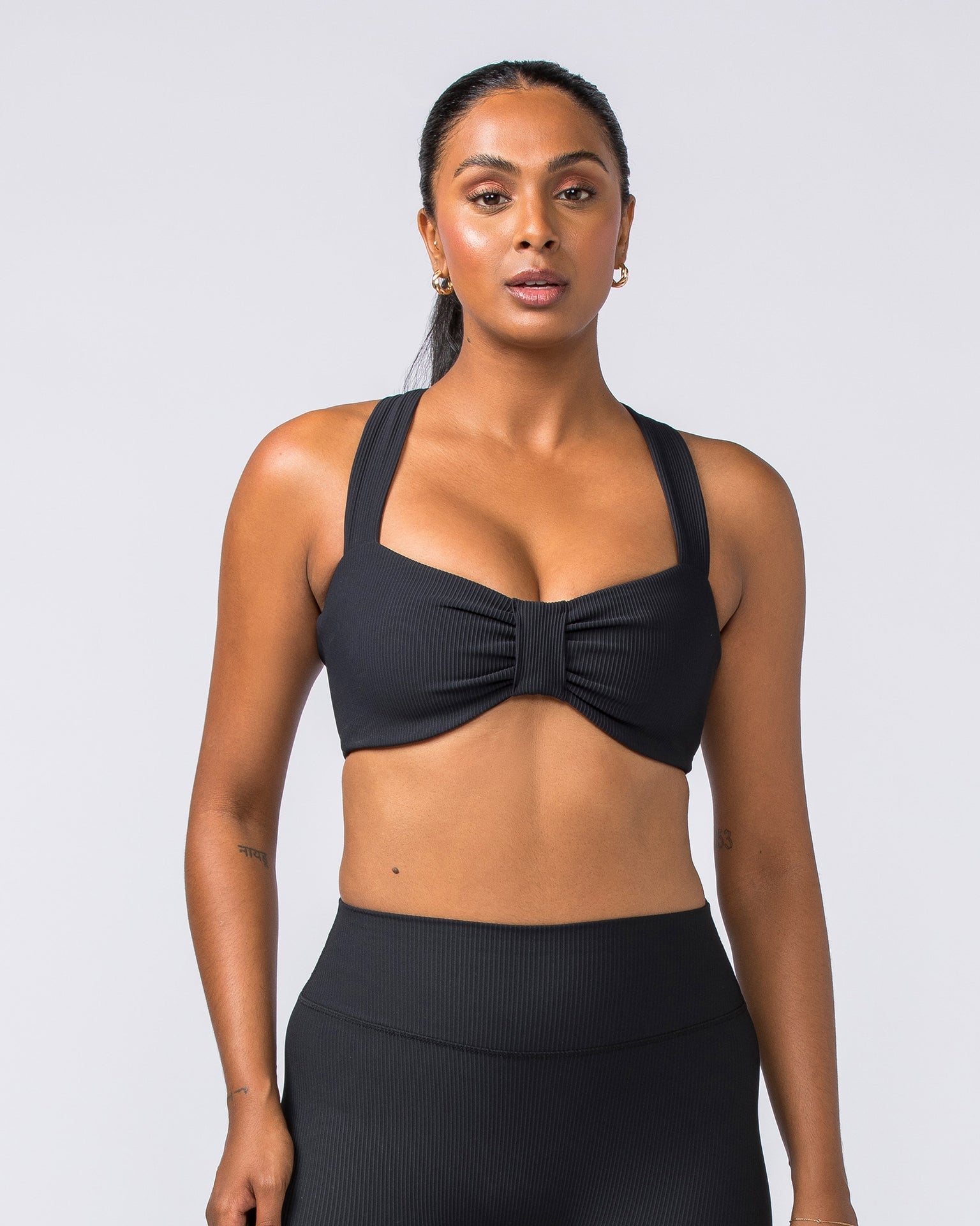 Muscle Nation Sports Bras Lush Rib Bralette - Black
