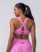 Muscle Nation Sports Bras Lush Rib Bralette - Fondant Pink