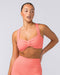 Muscle Nation Sports Bras Lush Rib Bralette - Sunset Coral