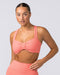 Muscle Nation Sports Bras Lush Rib Bralette - Sunset Coral