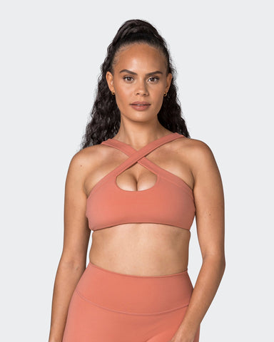 Muscle Nation Sports Bras Luxe Bralette - Powdered Pink