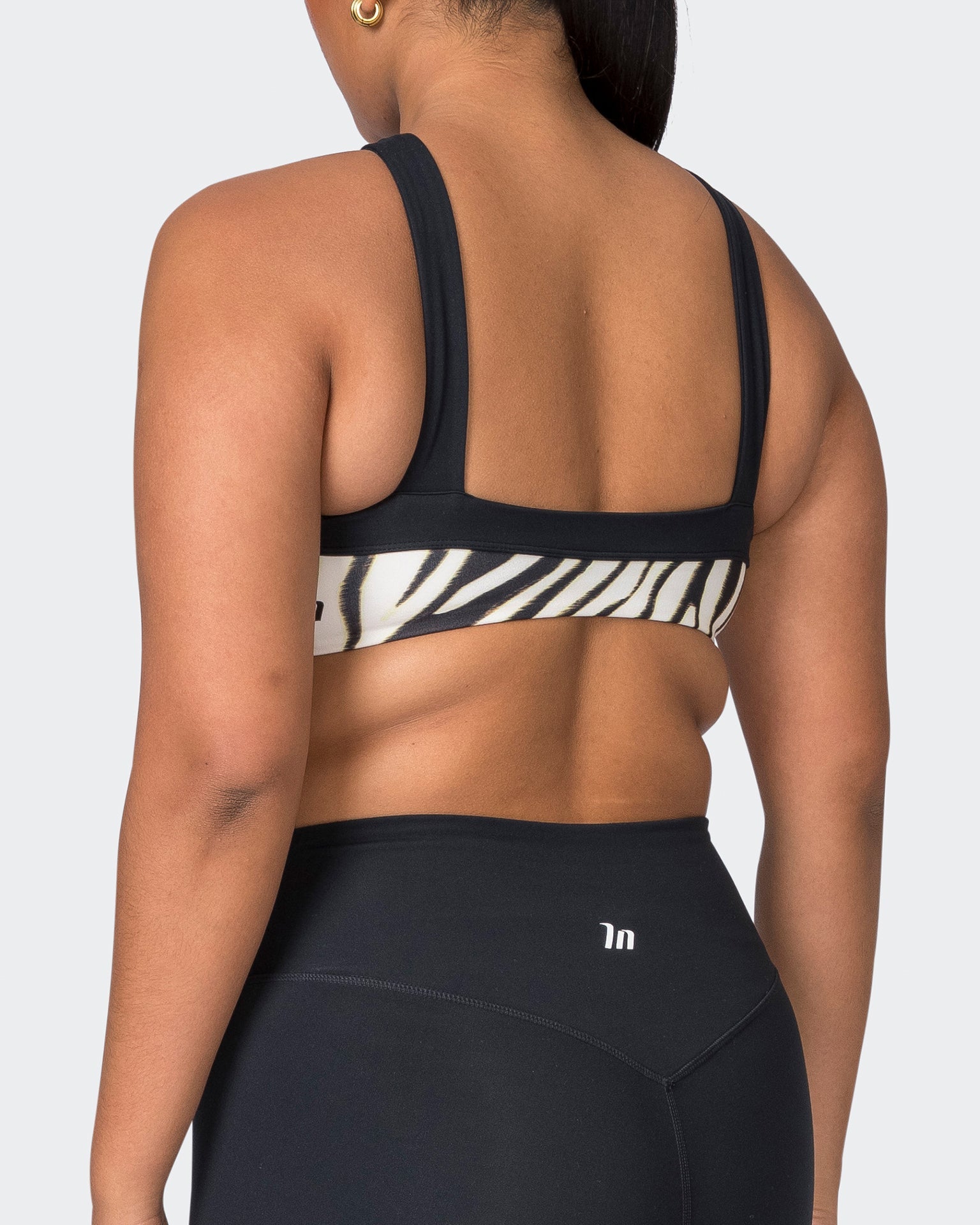 Muscle Nation Sports Bras Luxe Bralette - Zebra Print