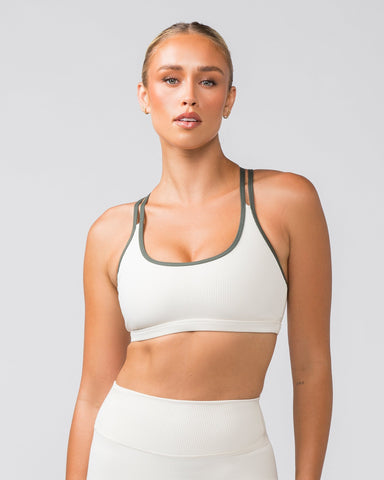 Muscle Nation Sports Bras Outlines Rib Bra - Dew