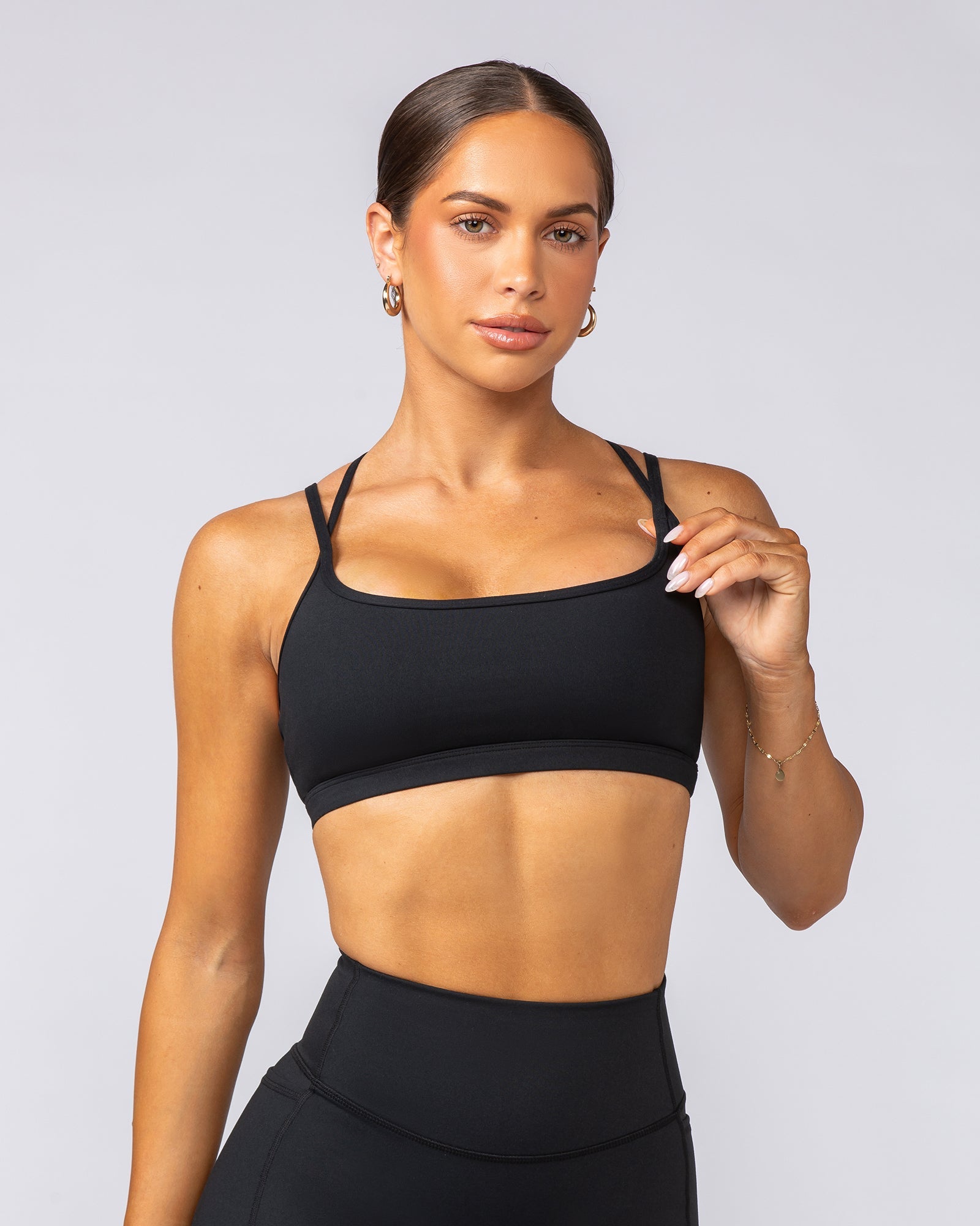 Muscle Nation Sports Bras Pace It Bra - Black / Black
