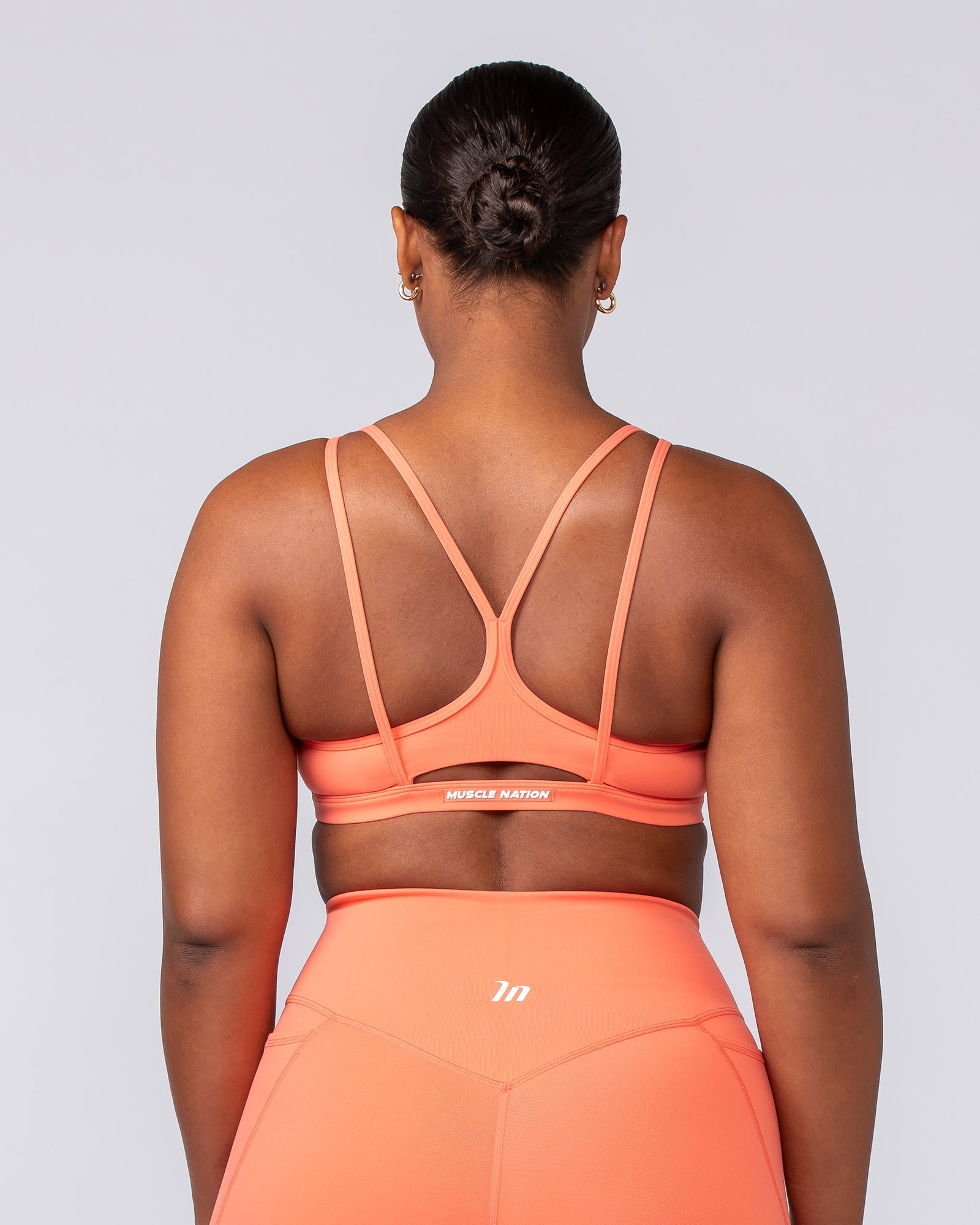 Muscle Nation Sports Bras Pace It Bra - Hot Coral