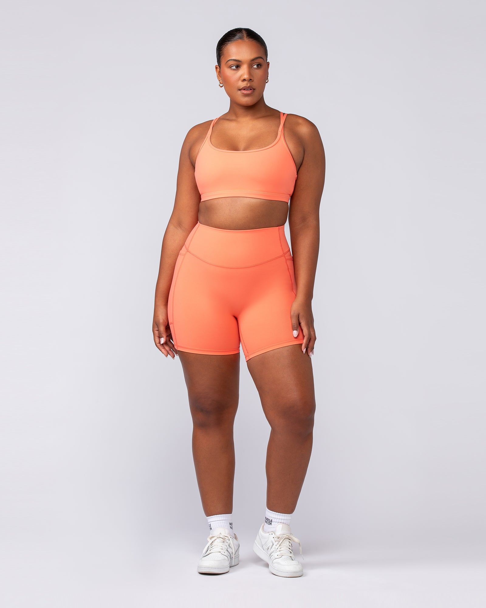 Muscle Nation Sports Bras Pace It Bra - Hot Coral