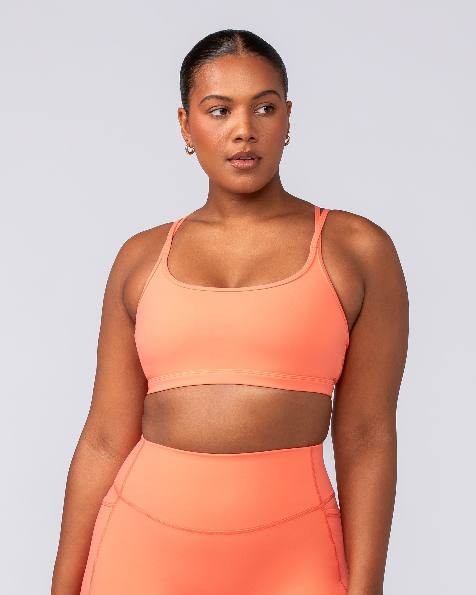 Muscle Nation Sports Bras Pace It Bra - Hot Coral