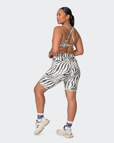 Muscle Nation Sports Bras Paradise Bralette - Zebra Print