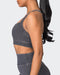 Muscle Nation Sports Bras Rebound Vintage Rib Bra - Washed Black