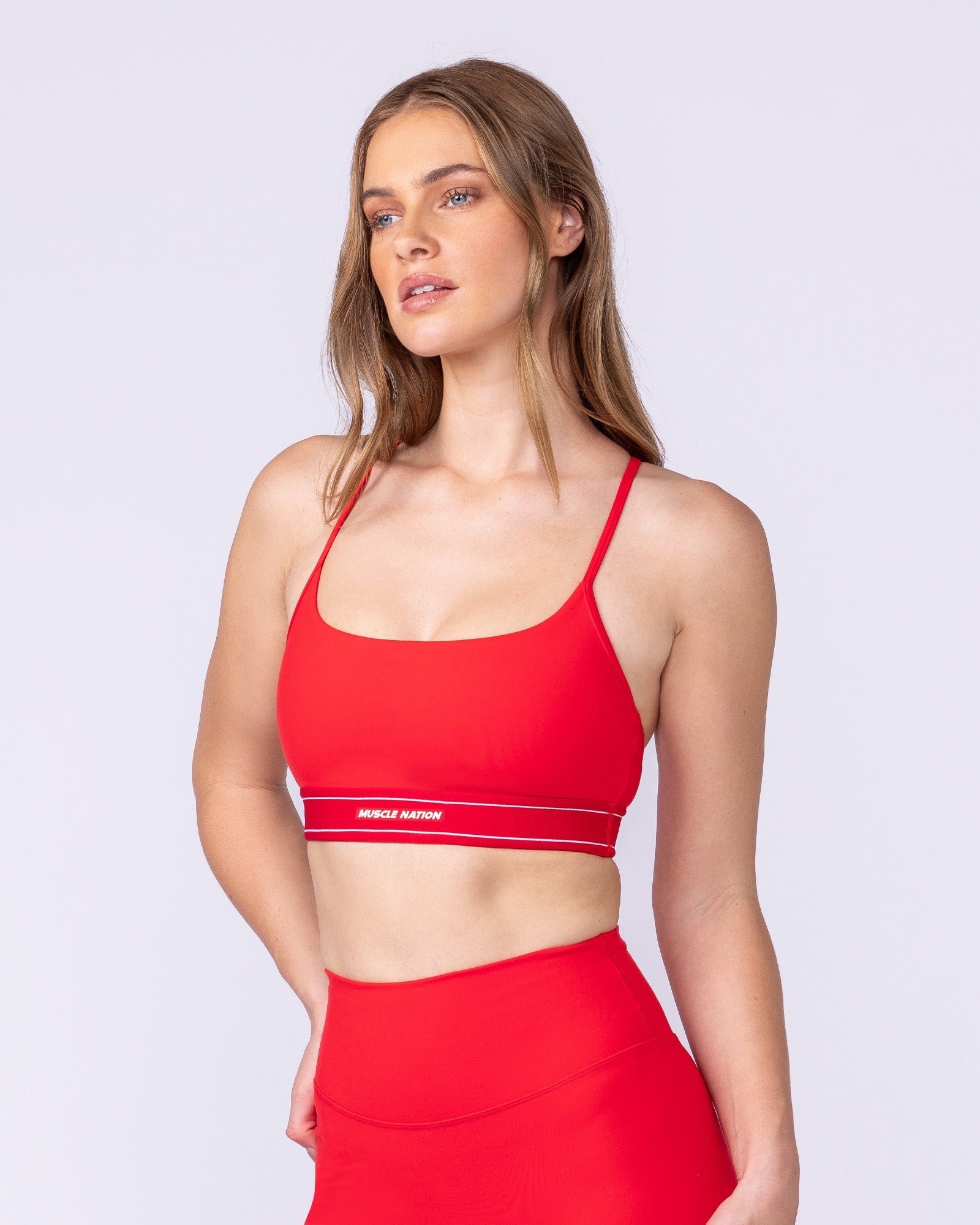Muscle Nation Sports Bras Relay Bra - Chilli
