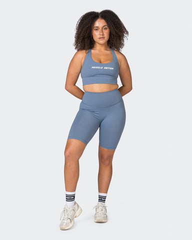 Muscle Nation Sports Bras Replay Bra - Stone Blue