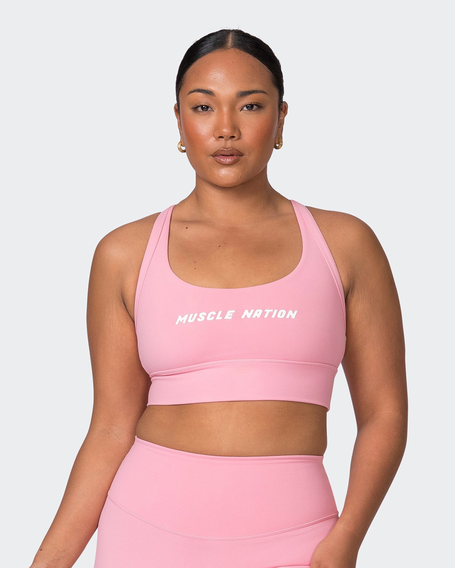 Muscle Nation Sports Bras Replay Bra - Strawberry Pink