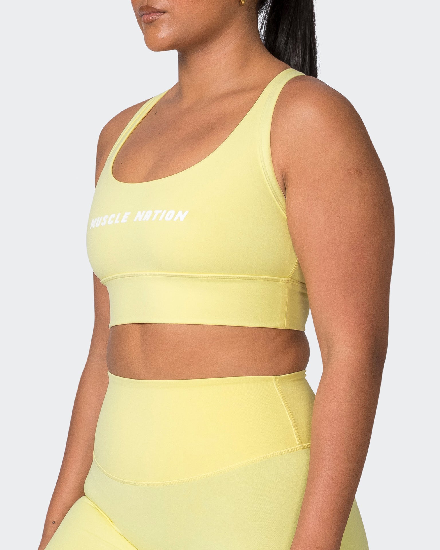 Muscle Nation Sports Bras Replay Bra - Sunny Lime