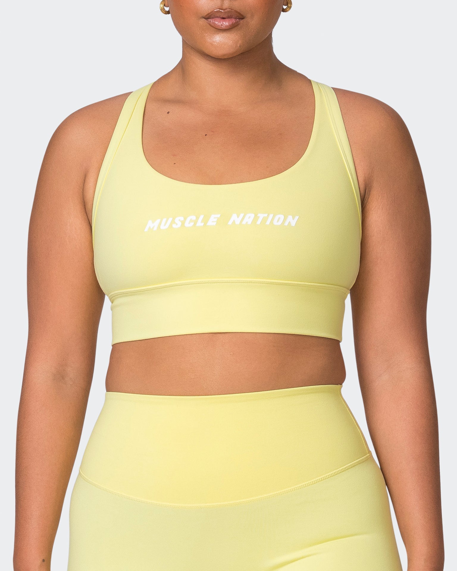 Muscle Nation Sports Bras Replay Bra - Sunny Lime
