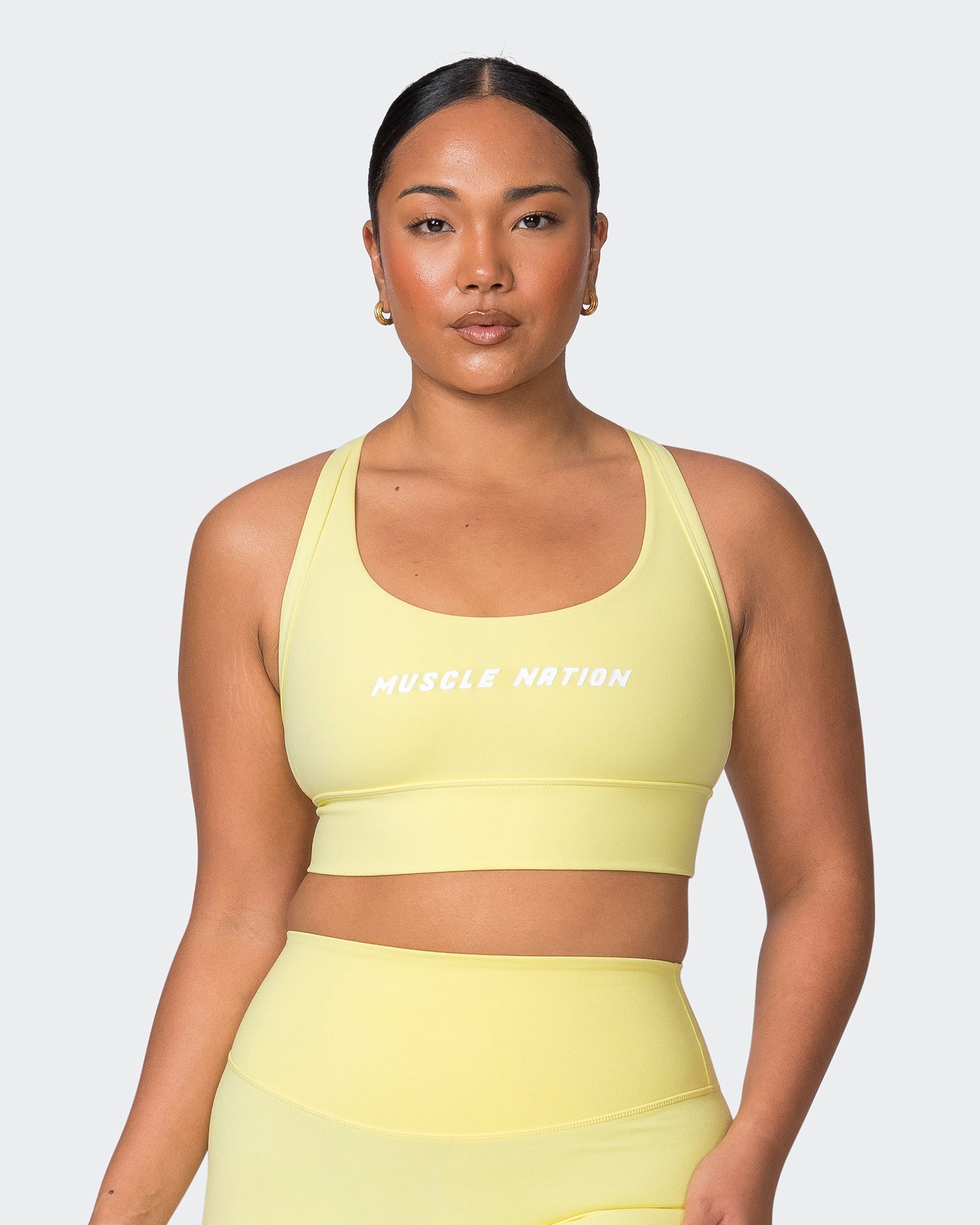Muscle Nation Sports Bras Replay Bra - Sunny Lime