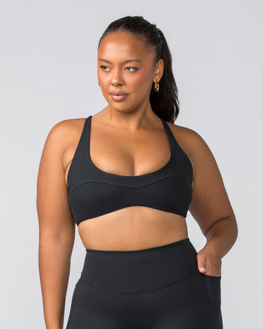Muscle Nation Sports Bras Scoop Everyday Bralette - Black