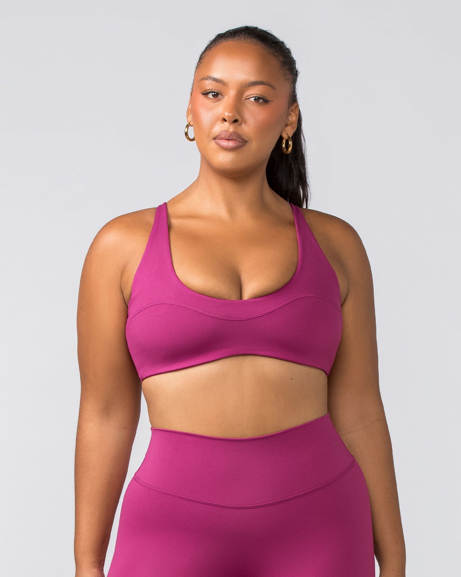 Muscle Nation Sports Bras Scoop Everyday Bralette - Cherry