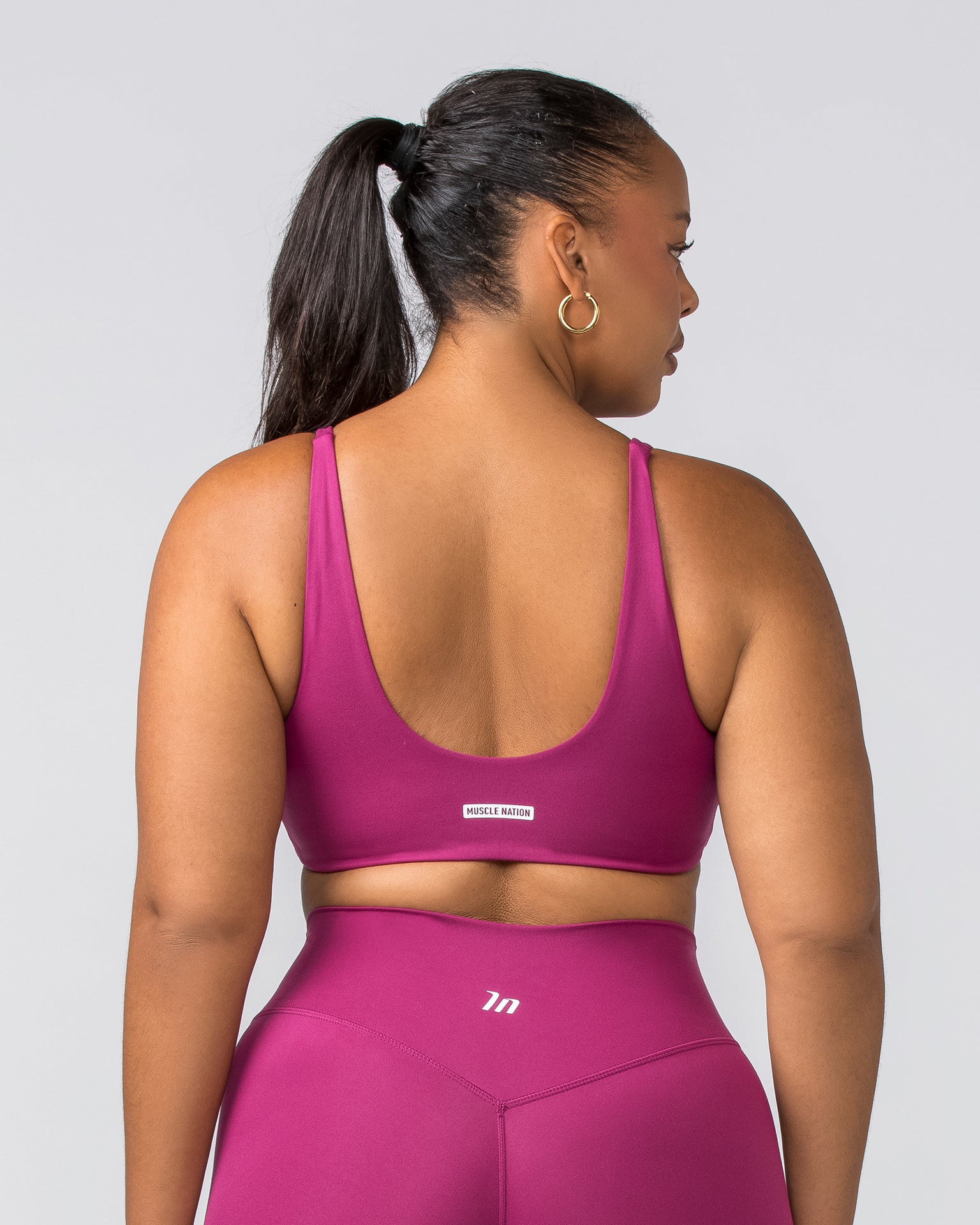 Muscle Nation Sports Bras Scoop Everyday Bralette - Cherry