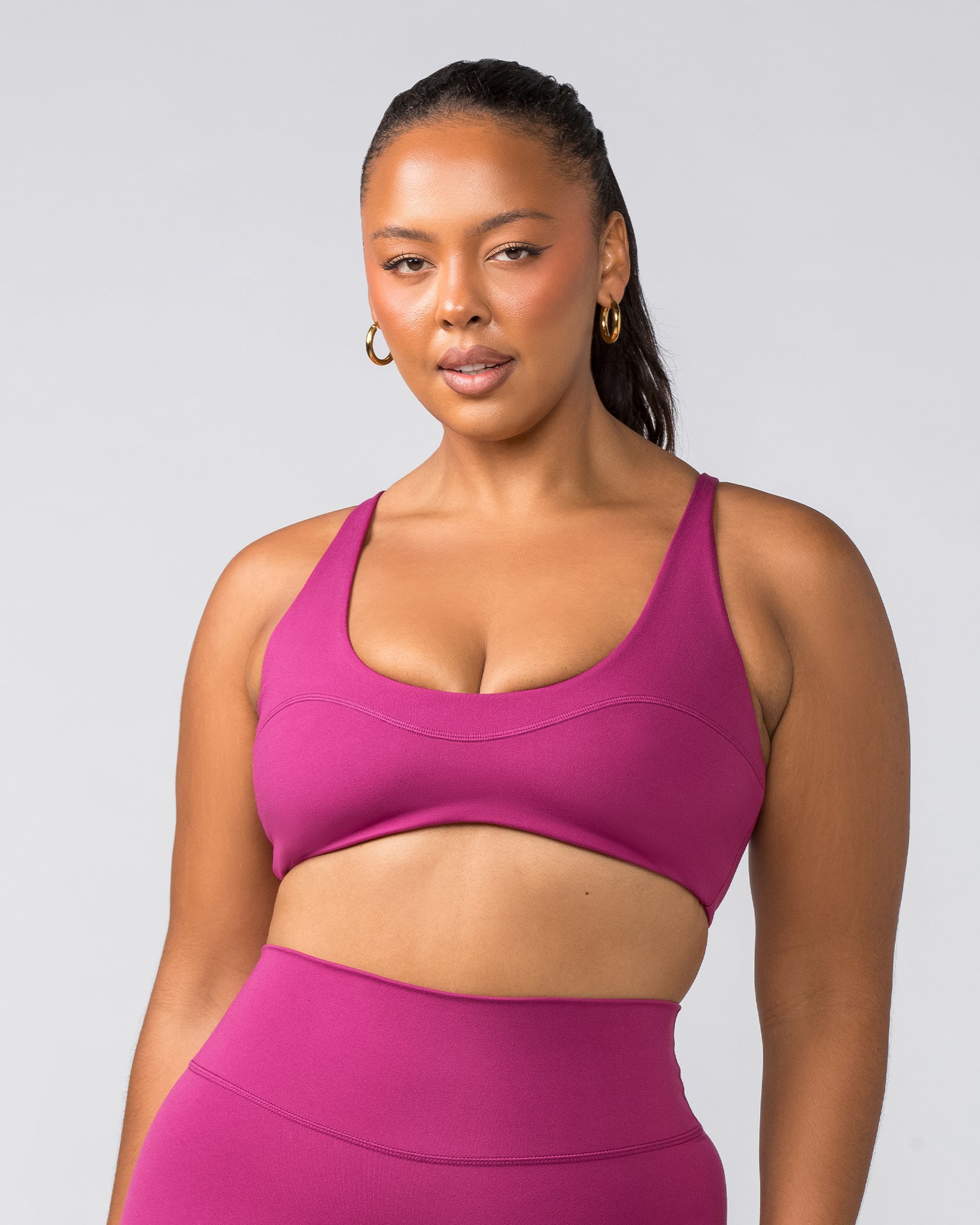 Muscle Nation Sports Bras Scoop Everyday Bralette - Cherry