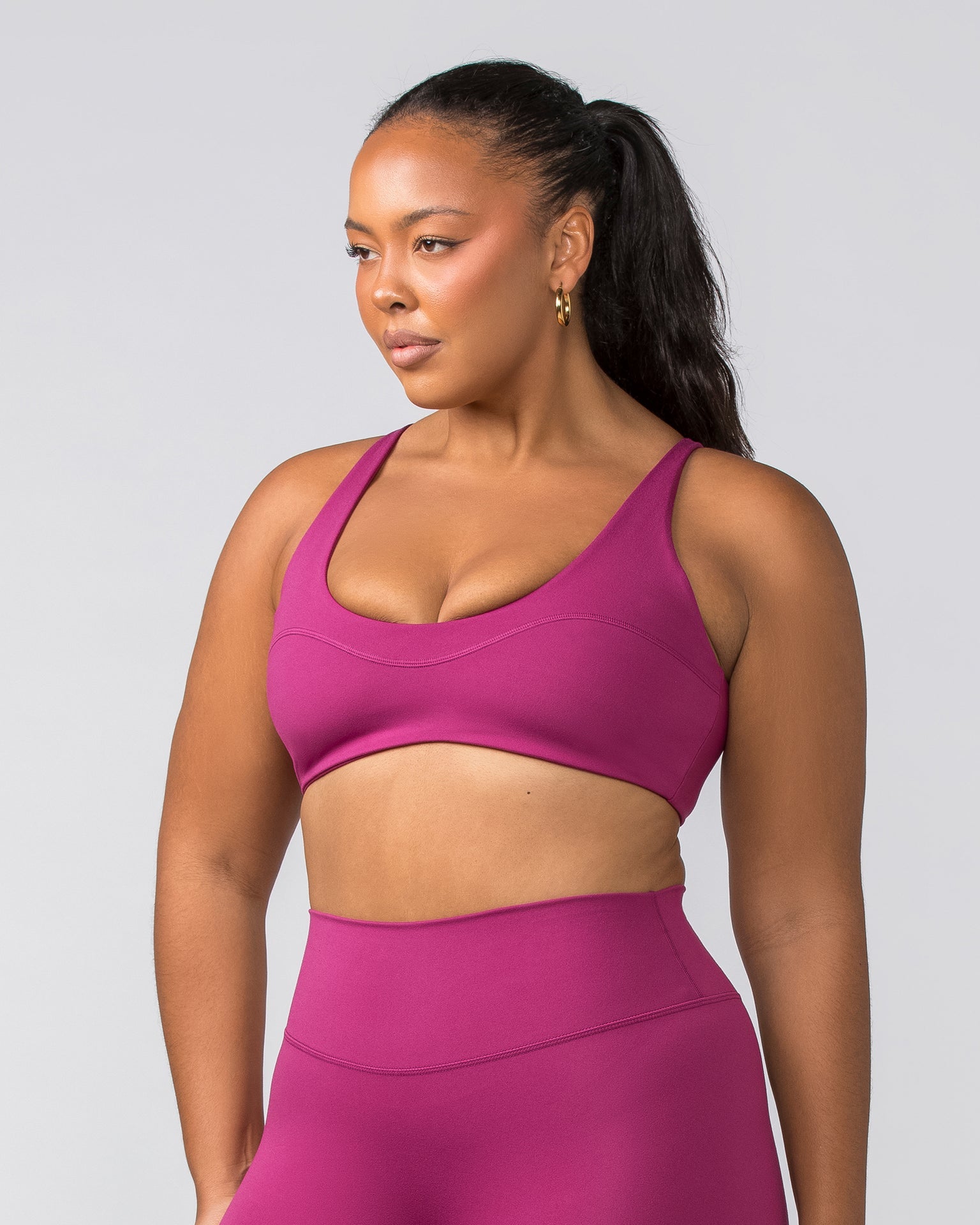 Muscle Nation Sports Bras Scoop Everyday Bralette - Cherry