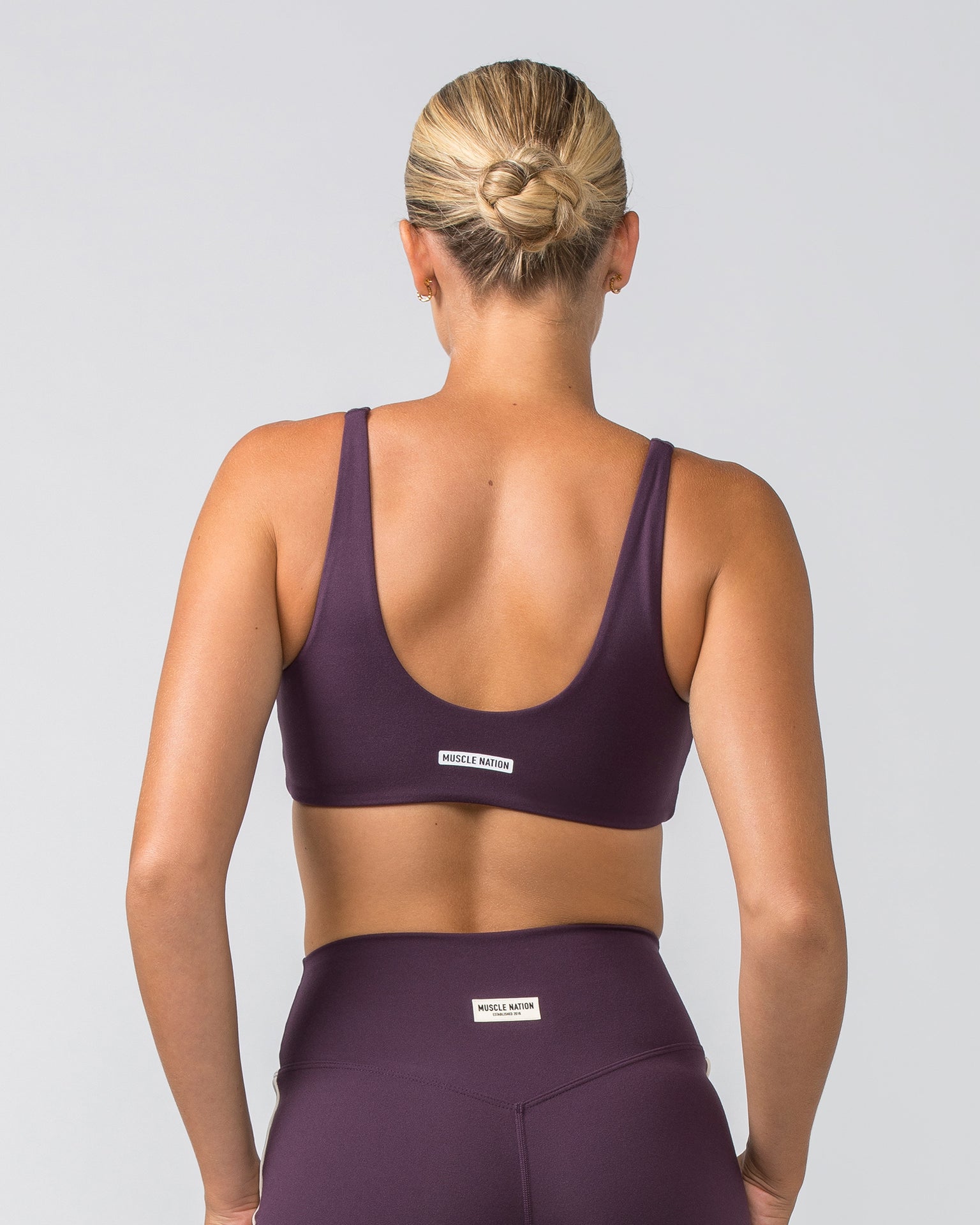 Muscle Nation Sports Bras Scoop Everyday Bralette - Midnight Plum