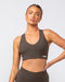 Muscle Nation Sports Bras Scope Bra - Deep Brown