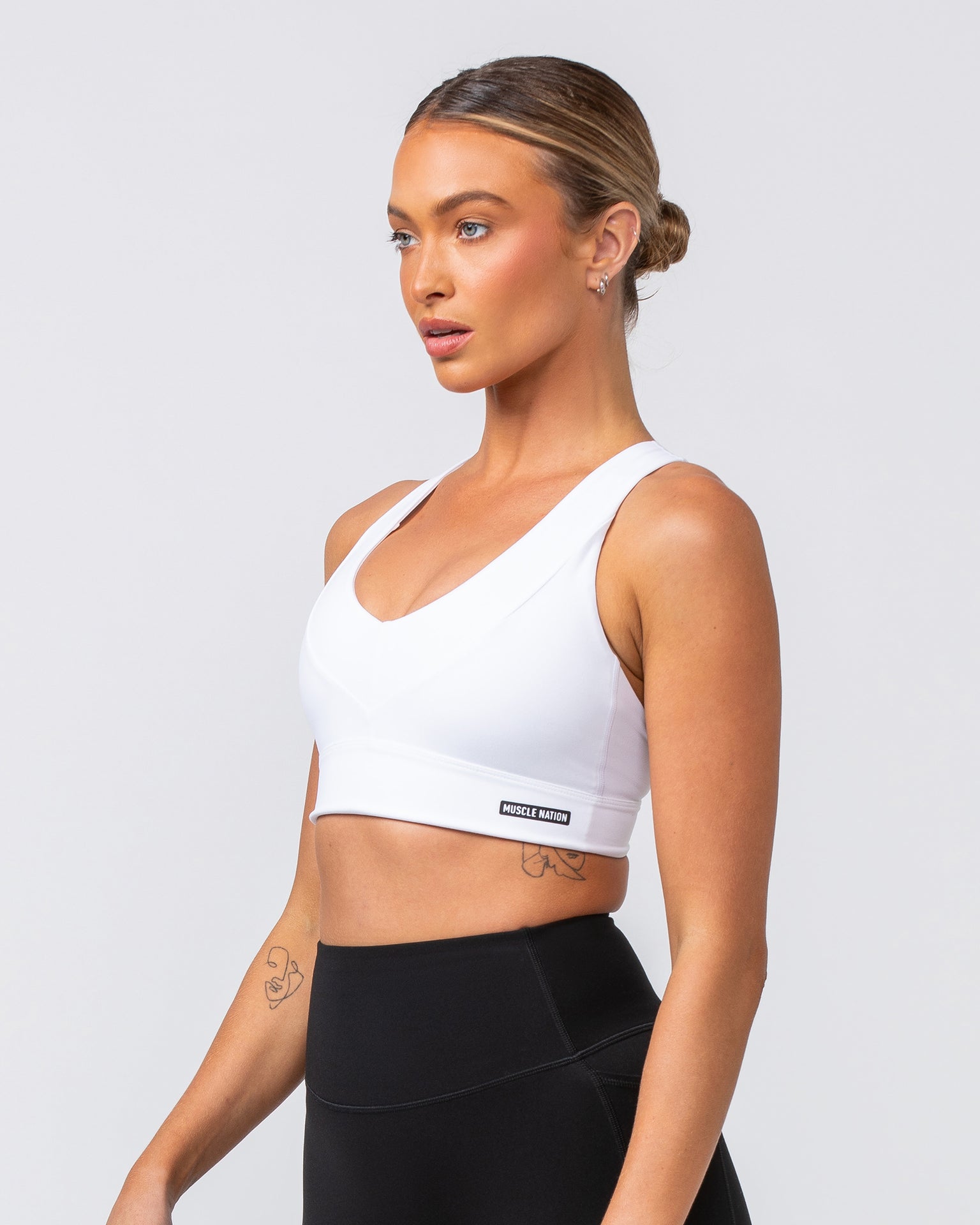 Muscle Nation Sports Bras Scope Bra - White