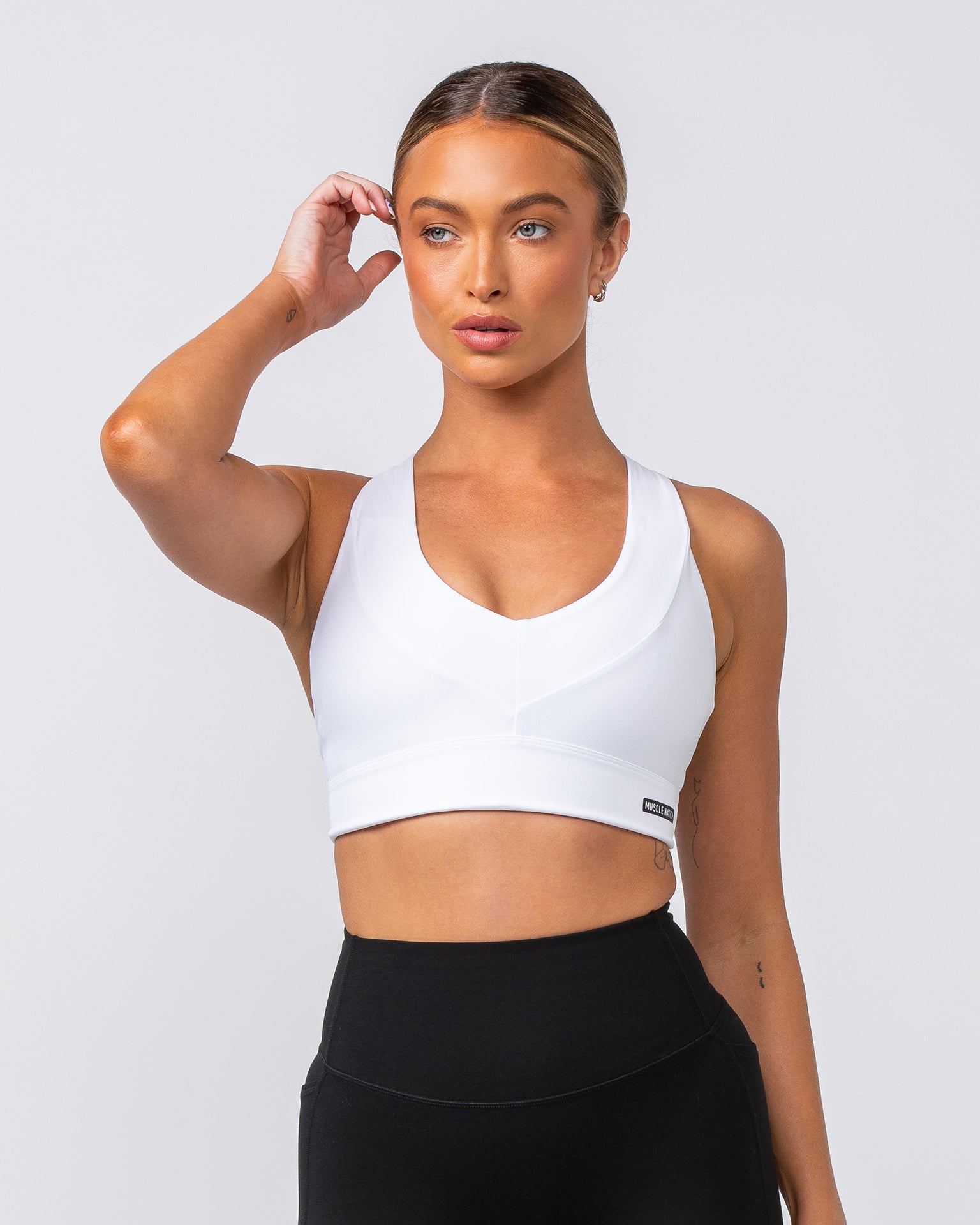 Muscle Nation Sports Bras Scope Bra - White