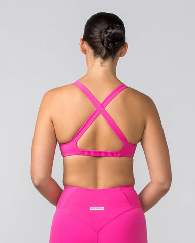 Muscle Nation Sports Bras Scrunch Bralette - Luminous Pink