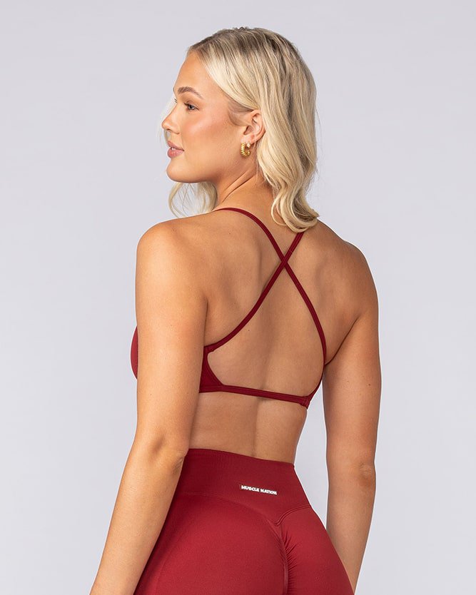 Muscle Nation Sports Bras Sculpt Seamless Bralette - Merlot