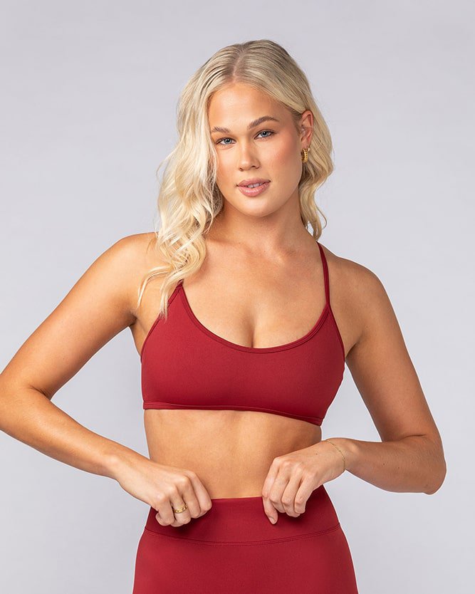 Muscle Nation Sports Bras Sculpt Seamless Bralette - Merlot