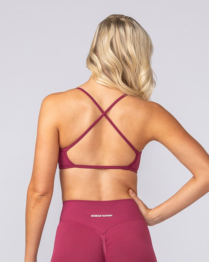 Muscle Nation Sports Bras Sculpt Seamless Bralette - Rose Bud