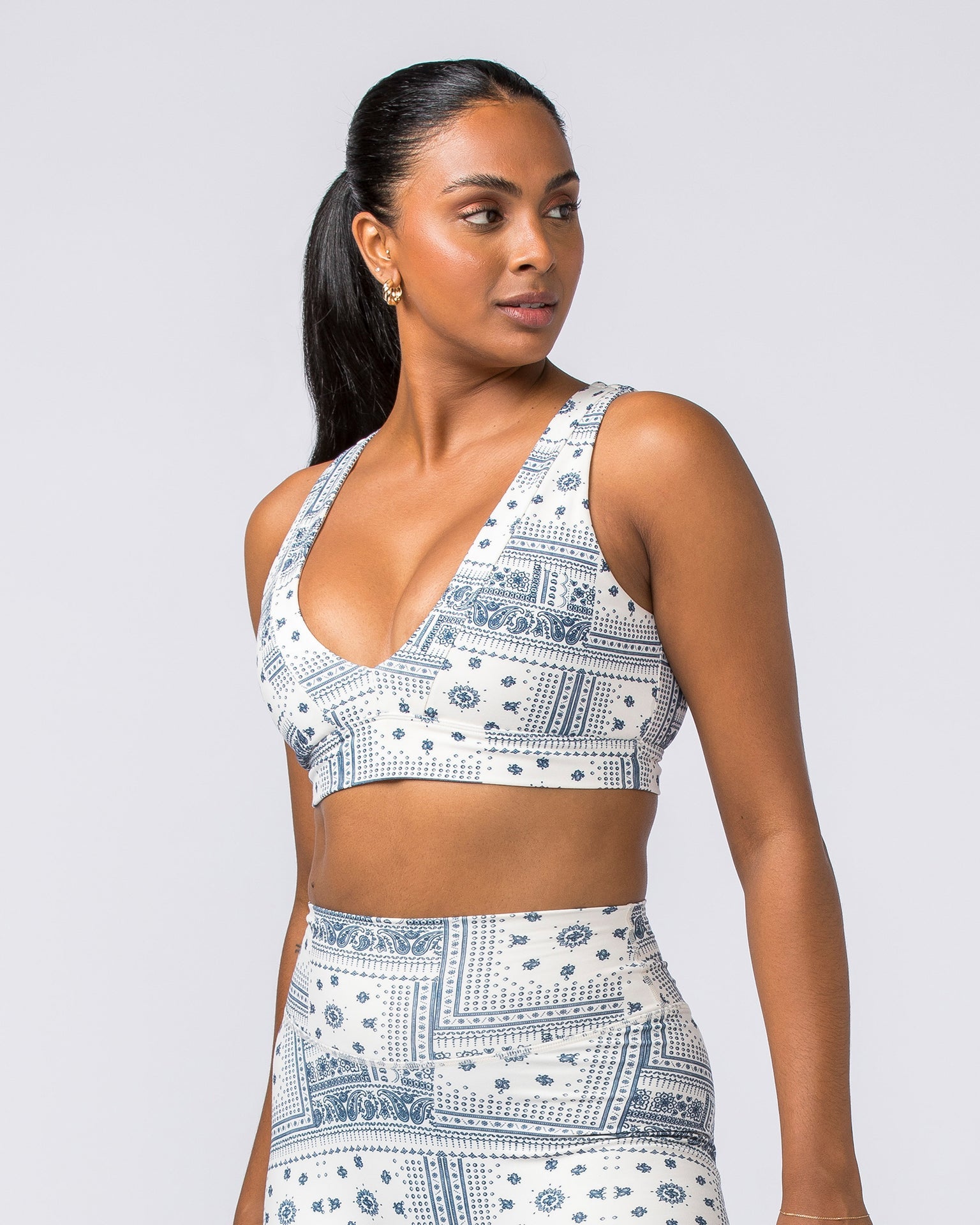 Muscle Nation Sports Bras Serenity Bralette - Sahara Paisley Print
