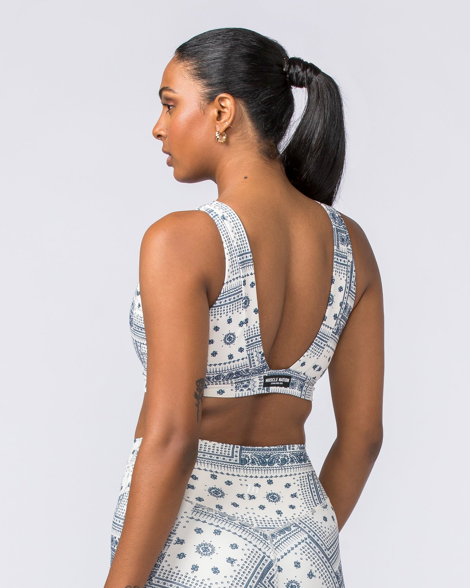 Muscle Nation Sports Bras Serenity Bralette - Sahara Paisley Print