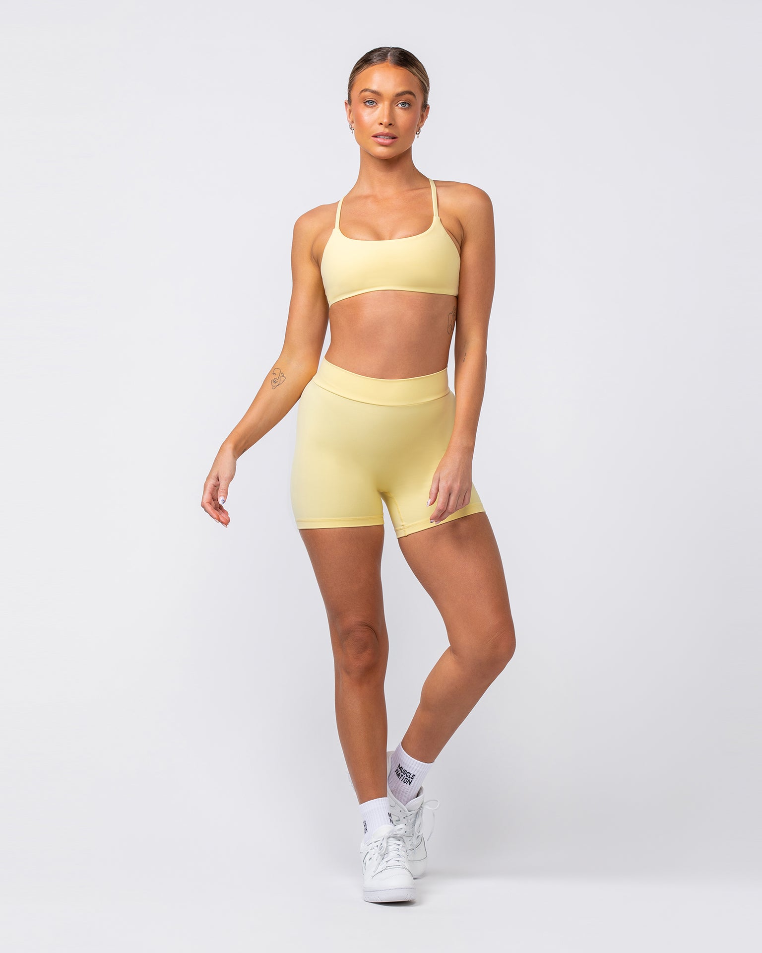 Muscle Nation Sports Bras Socialite Bralette - Panna Cotta