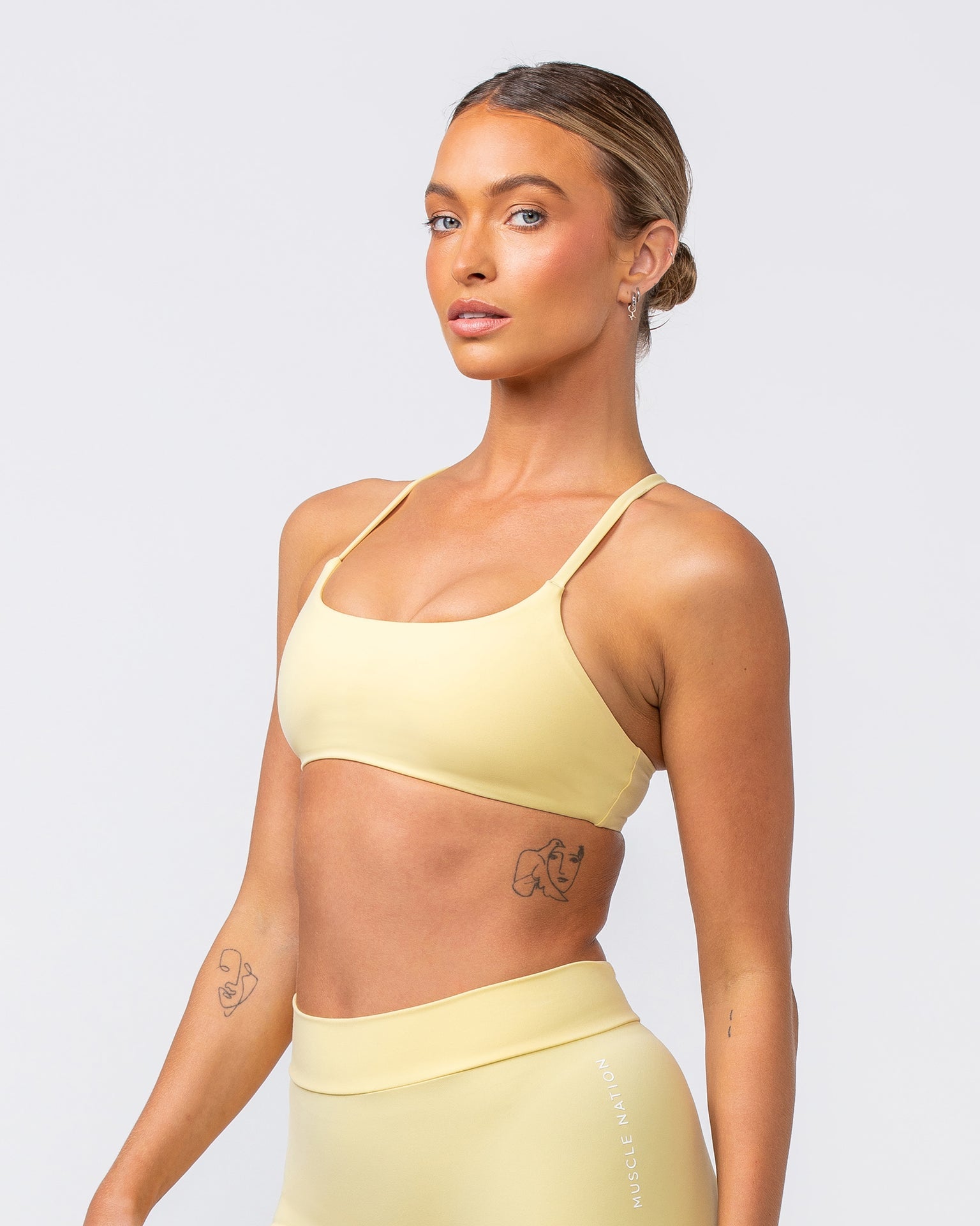 Muscle Nation Sports Bras Socialite Bralette - Panna Cotta