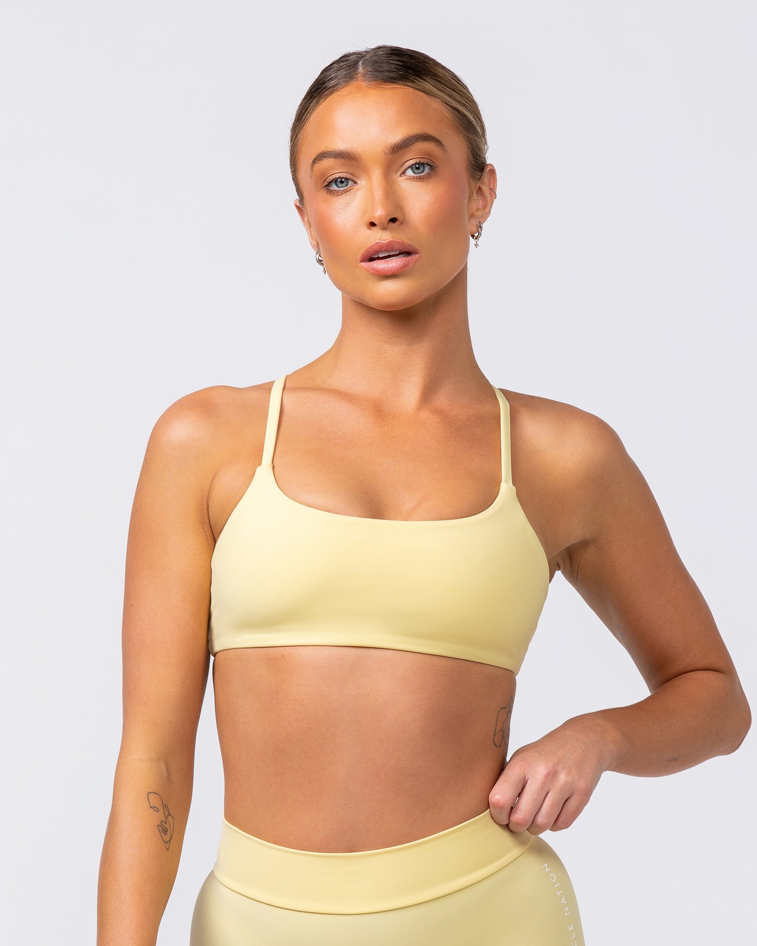 Muscle Nation Sports Bras Socialite Bralette - Panna Cotta