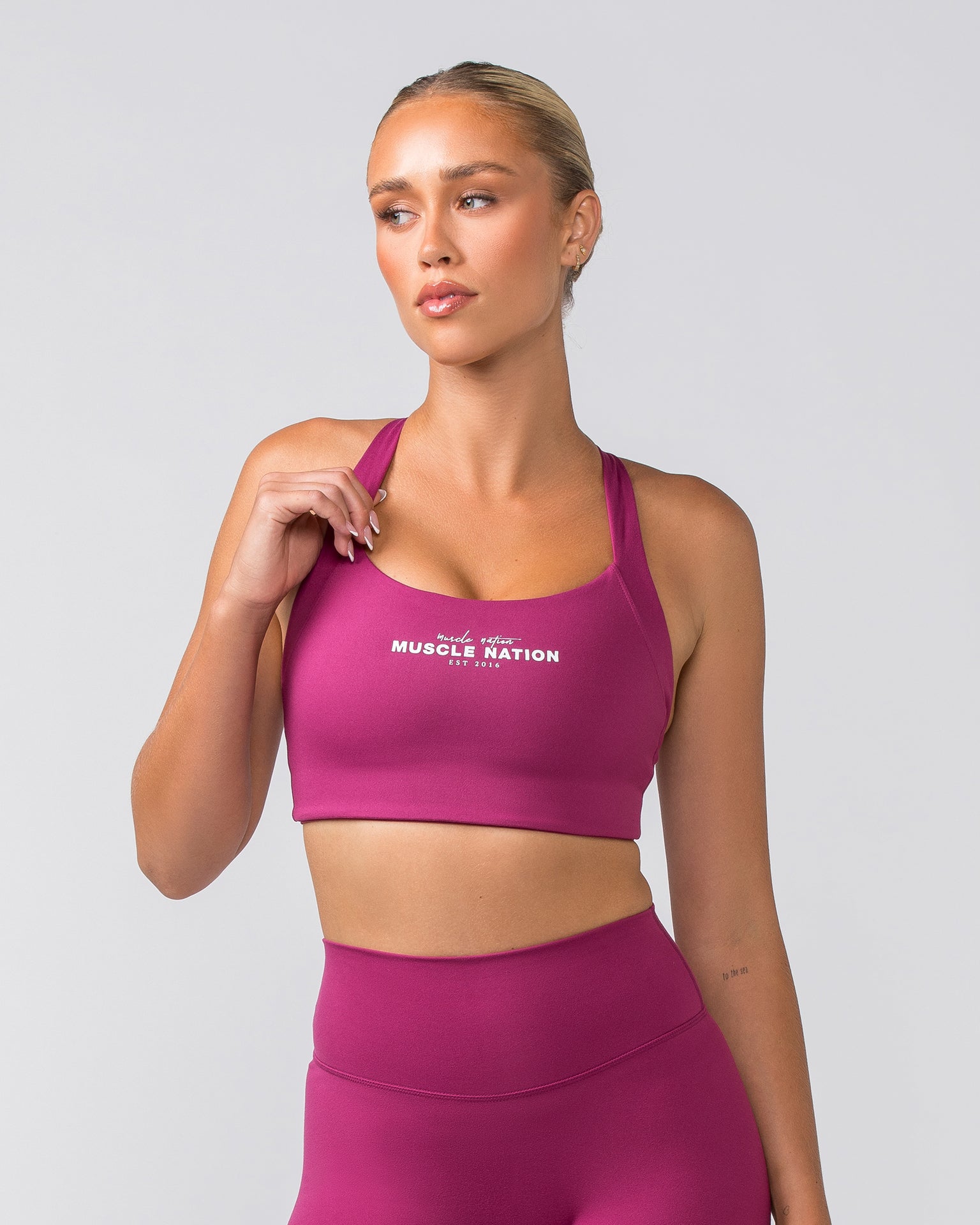 Muscle Nation Sports Bras Staple Bra - Cherry