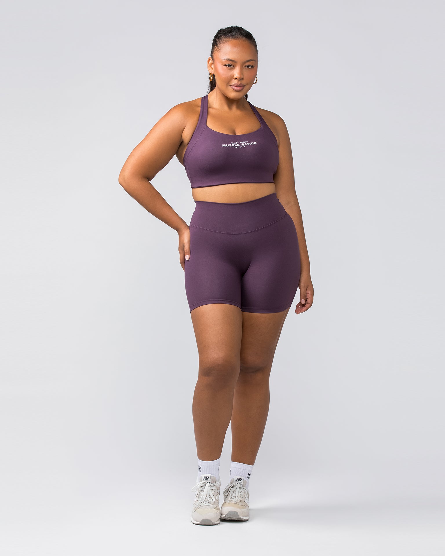 Muscle Nation Sports Bras Staple Bra - Midnight Plum