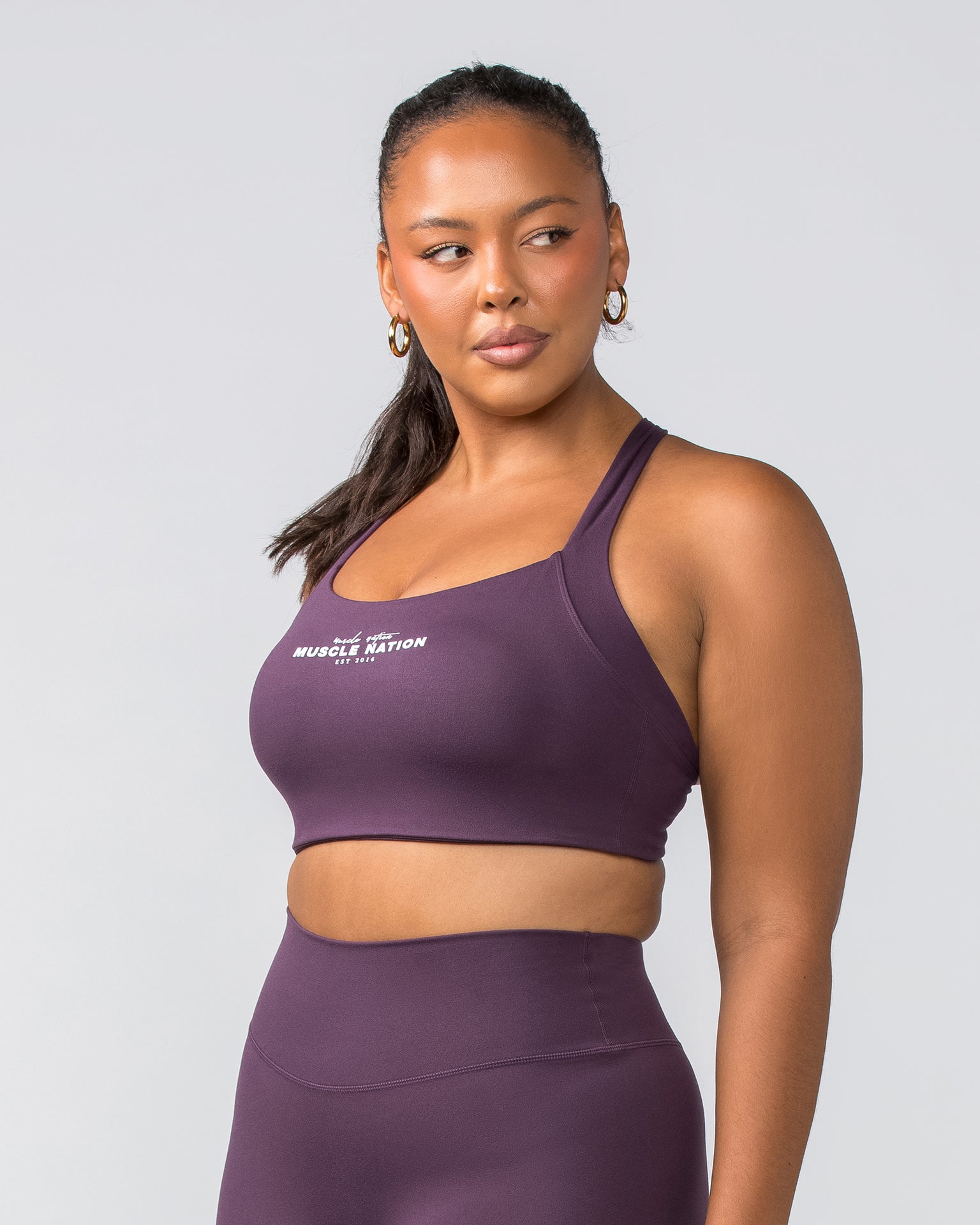 Muscle Nation Sports Bras Staple Bra - Midnight Plum
