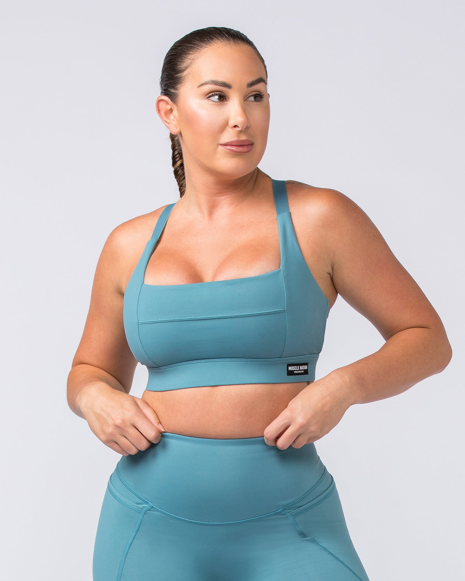 Muscle Nation Sports Bras Synergy Bra - Harbour