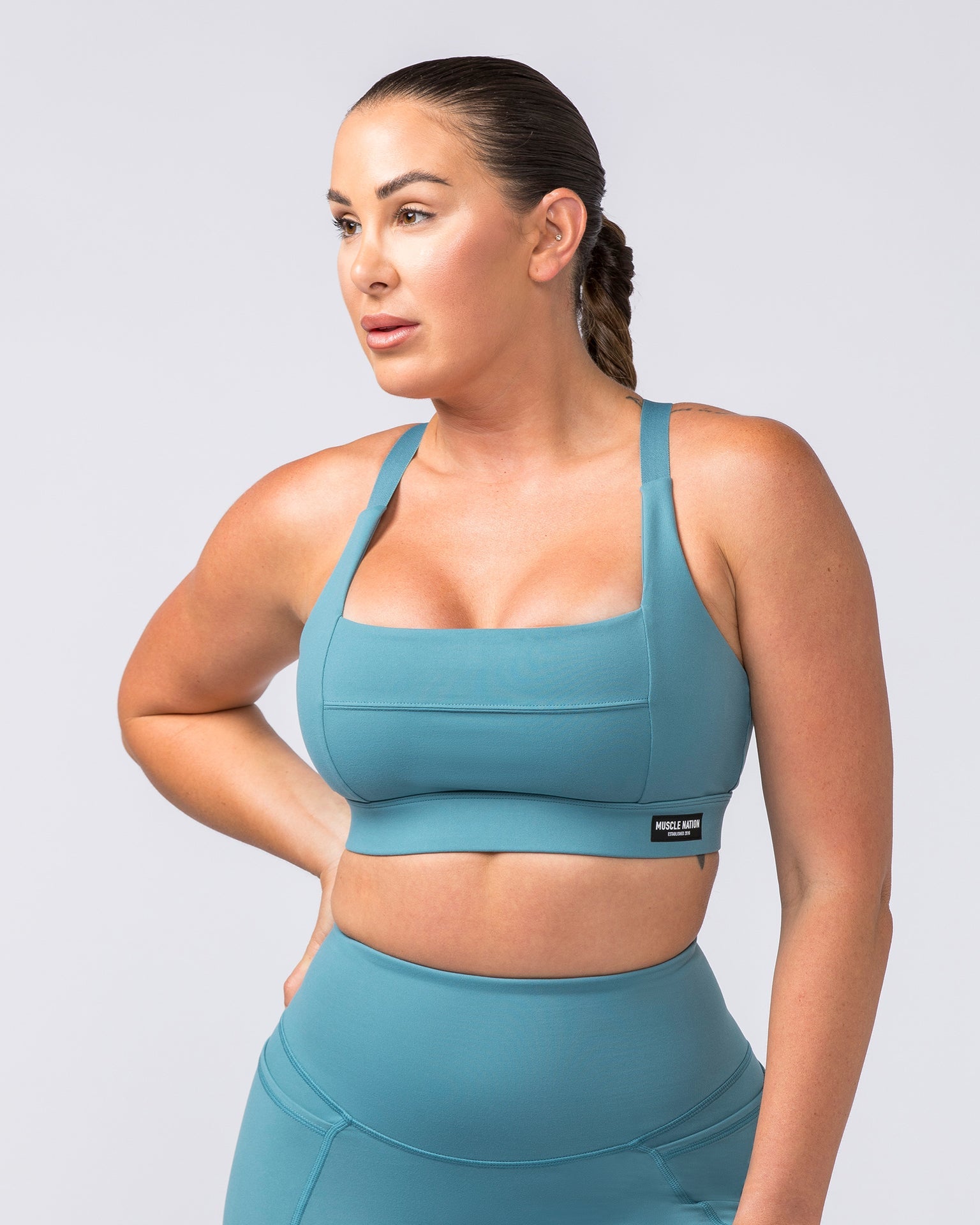 Muscle Nation Sports Bras Synergy Bra - Harbour