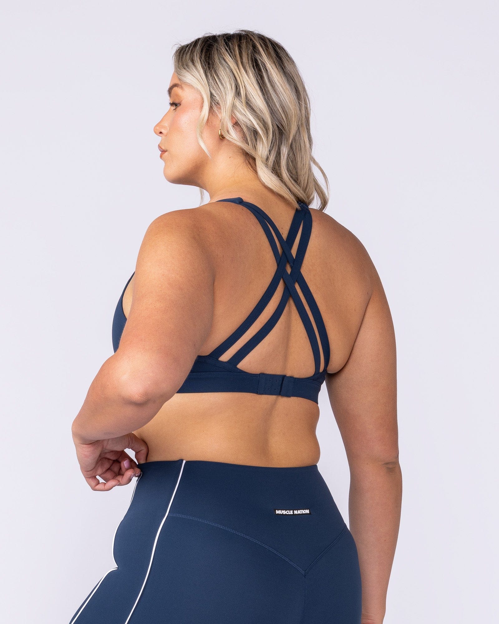 Muscle Nation Sports Bras Traction Bra - Navy