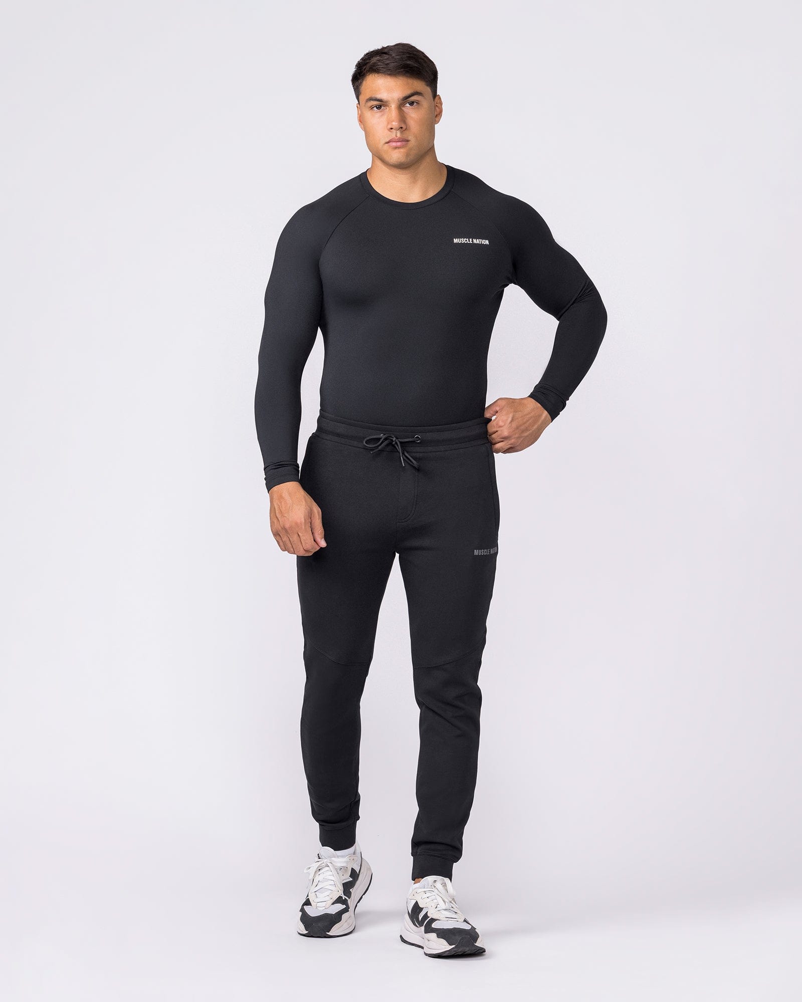 Muscle Nation T-Shirts Apex Long Sleeve Tee - Black