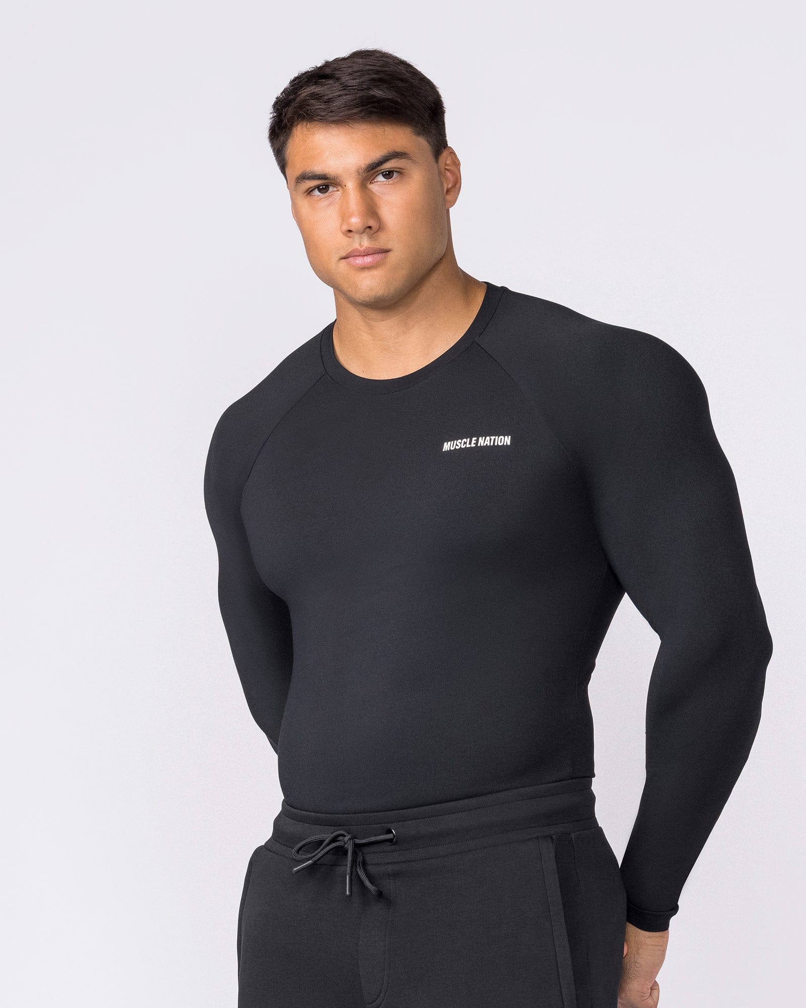 Muscle Nation T-Shirts Apex Long Sleeve Tee - Black