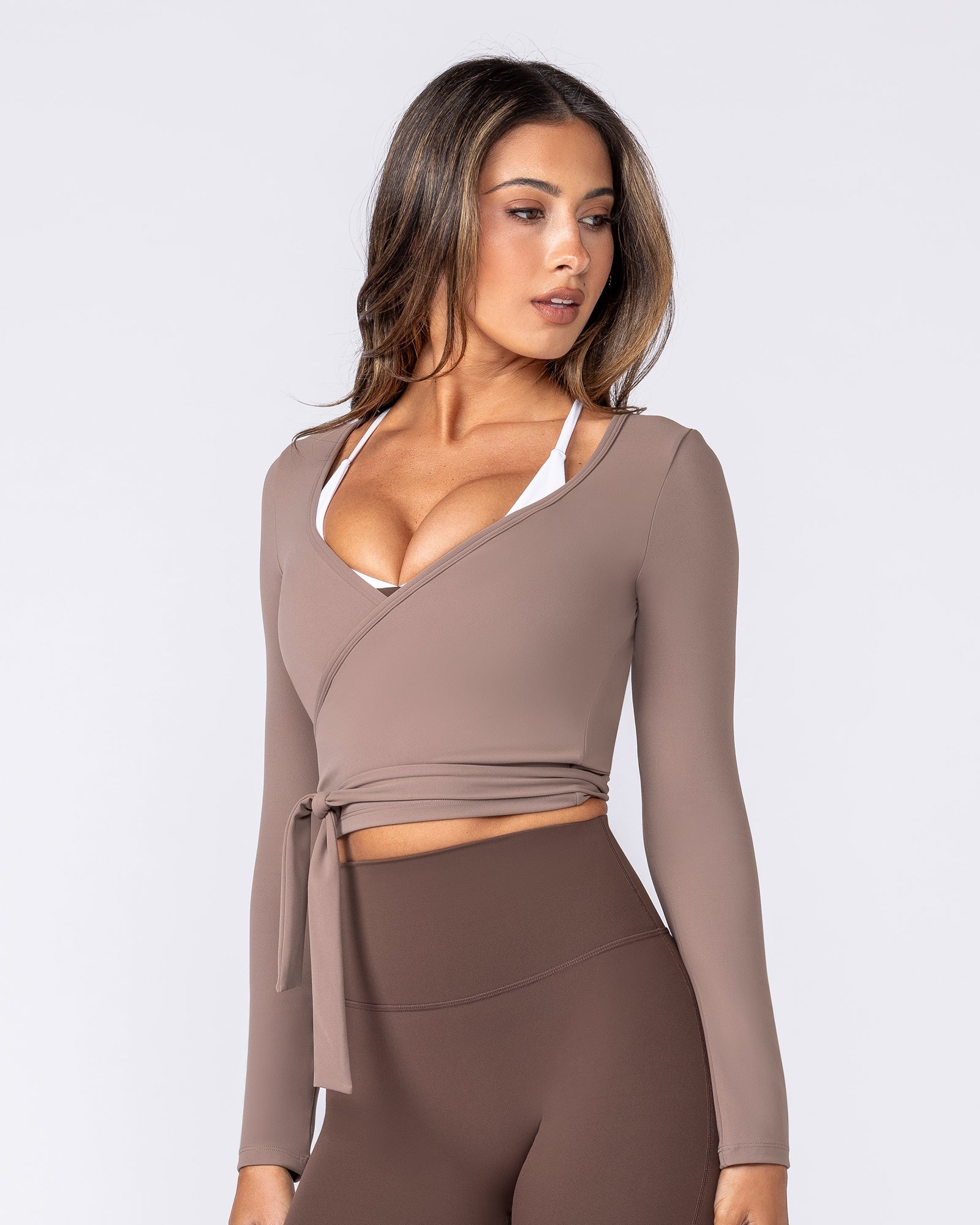 Muscle Nation T-Shirts Bliss Wrap Top - Cookie