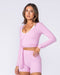 Muscle Nation T-Shirts Bliss Wrap Top - Vintage Pink